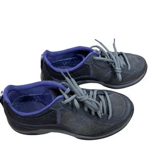 DANSKO Sabrina Gray Purple Leather Shoe Sneakers Women Sz 37 US 6.5/7